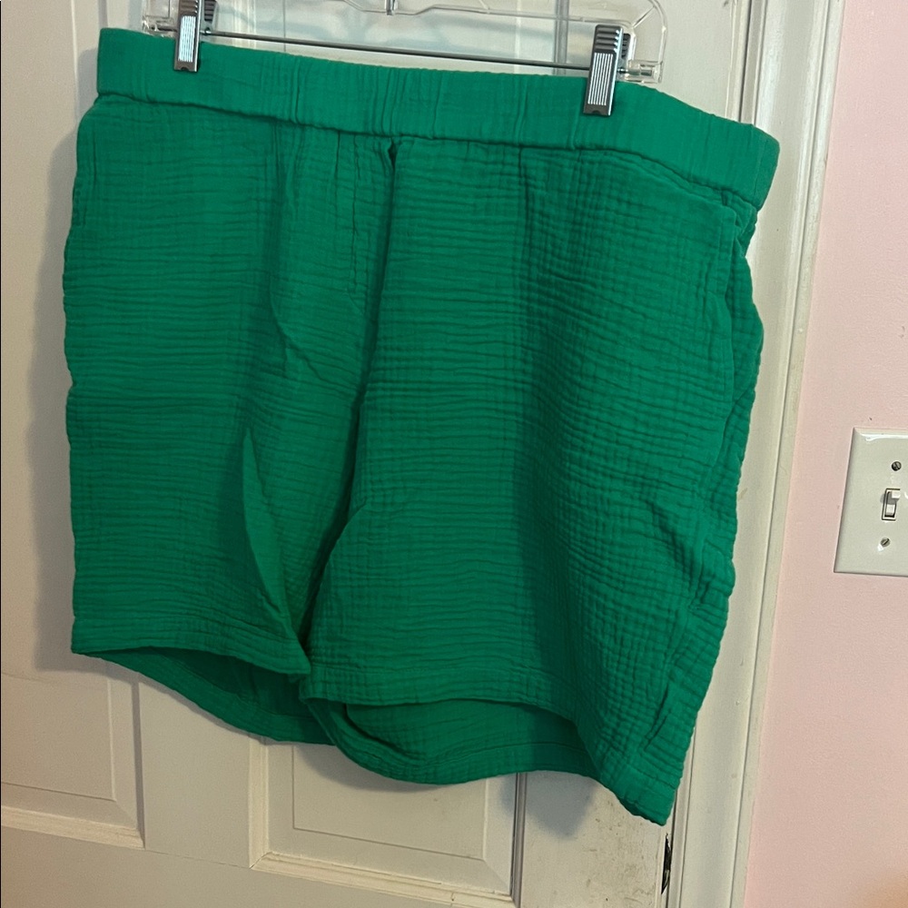 J. Jill women’s green textured shorts